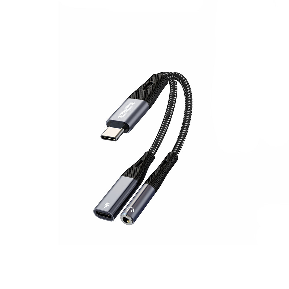 Go Des GD-UC162 3.5mm Jack Girişli Type-C 2in1 Şarj ve Ses Kablosu Go Des GD-UC162 3.5mm Jack Girişli Type-C 2in1 Şarj ve Ses Kablosu